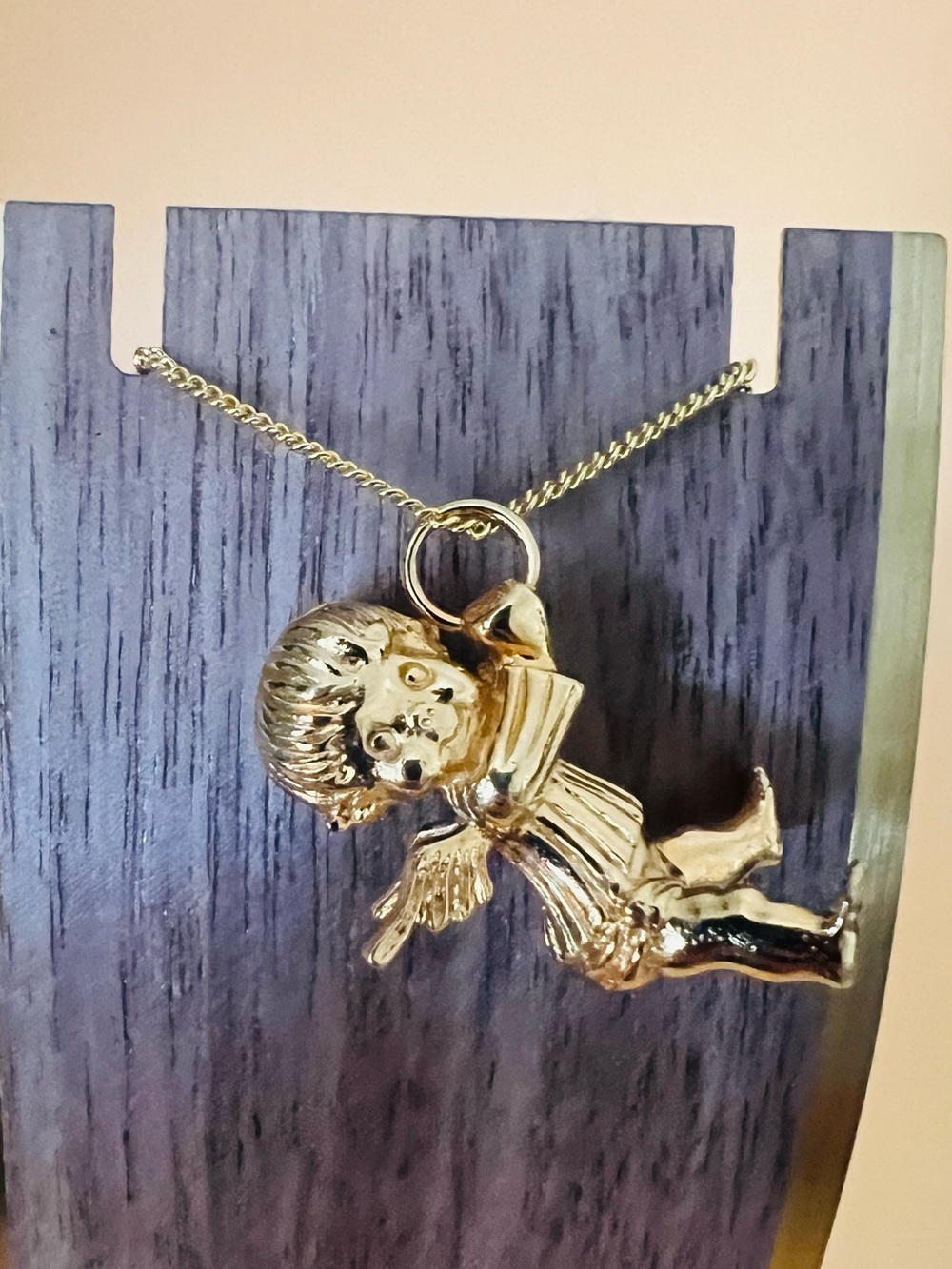 Gold plated Angel Pendant Necklace